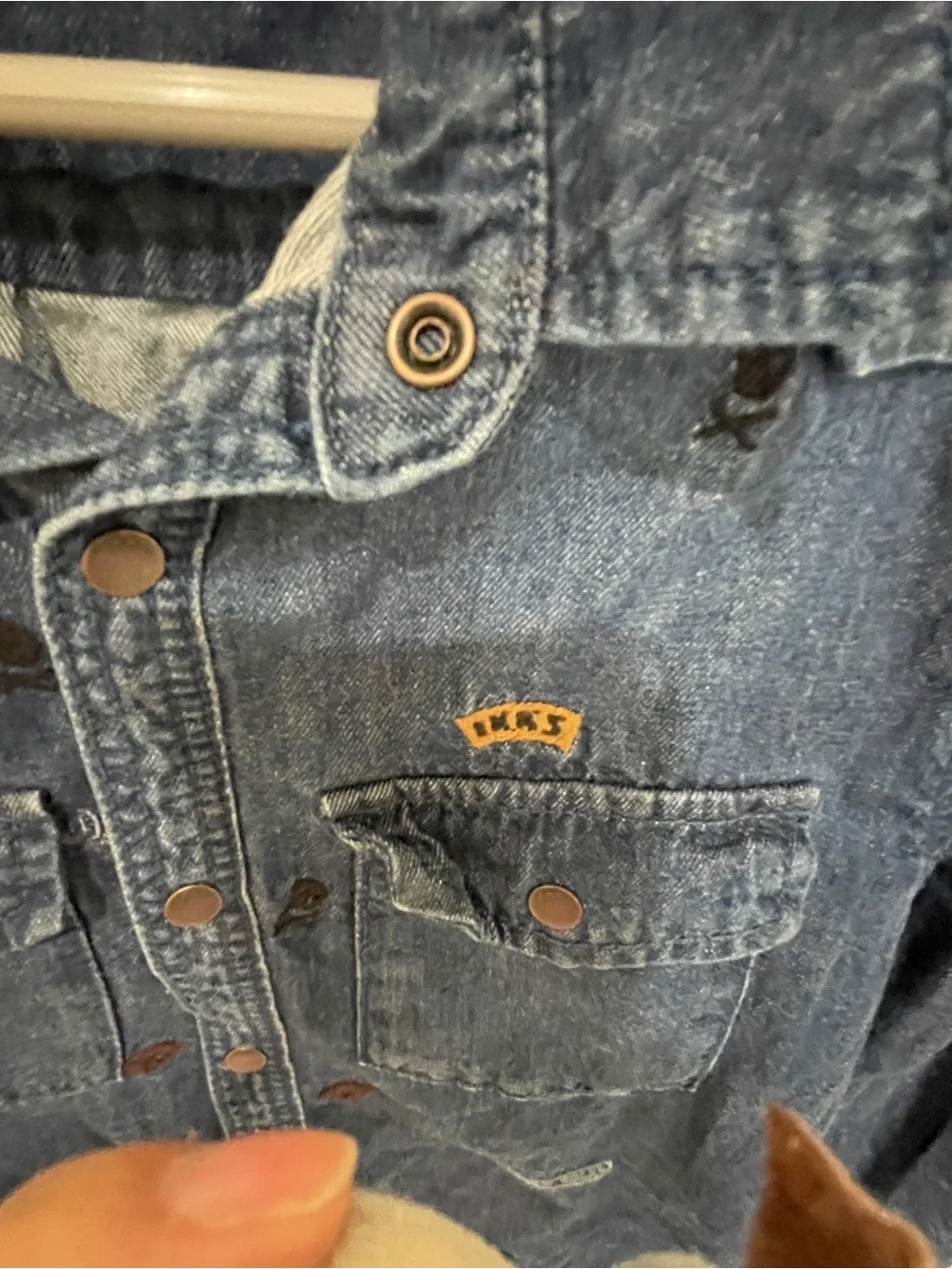 IKKS new Wrangler Blue Denim Button-Up 10years